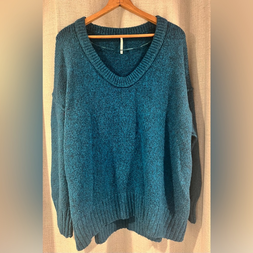 Women's oversized Teal Sweater